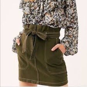 Free People Paper Bag Tie Waist Skirt